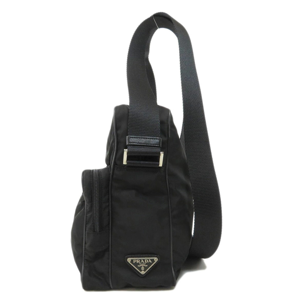 Prada Tessuto Plate bag Crossbody shoulder Black